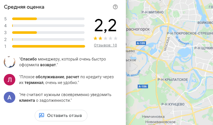 Удалить отзыв с Яндекс